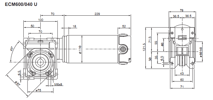 червячный мотор-редуктор