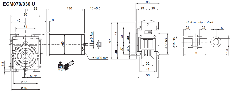 червячный мотор-редуктор