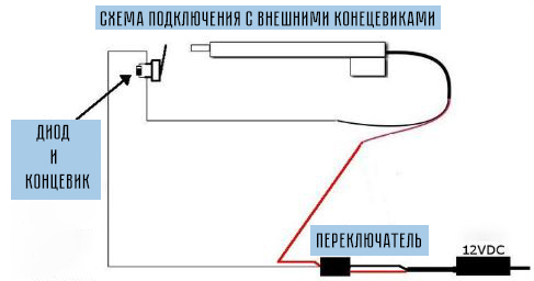 Схема подключения актуатора